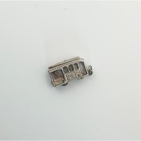 Vintage Sterling Silver San Francisco Cable Car Charm S.F.B. Trolley - Picture 1 of 7
